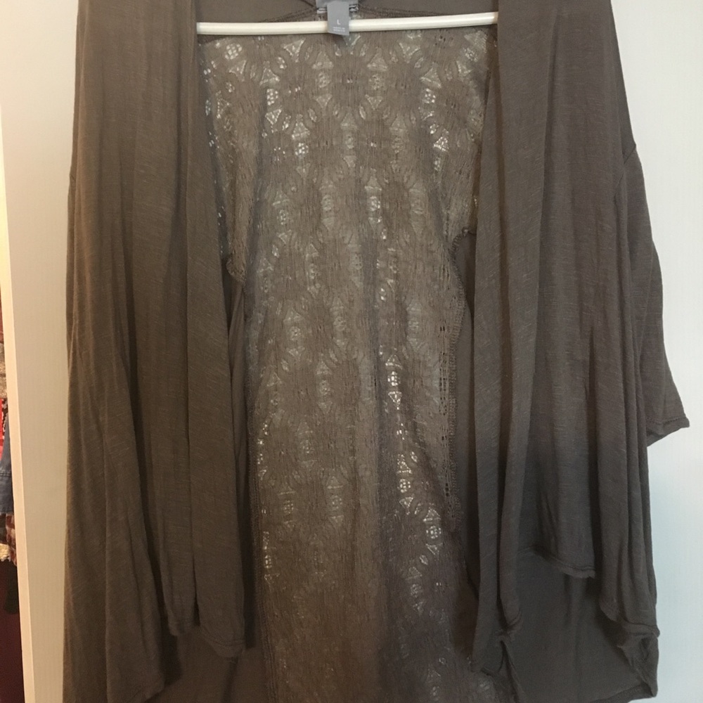 Taupe Camisole with lace back.